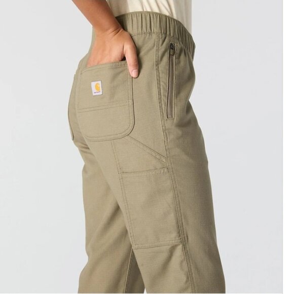 Carhartt Women’s Ripstop Work Pants | Relaxed Fit Utility | Olive | Size M 8/10 - Picture 1 of 11